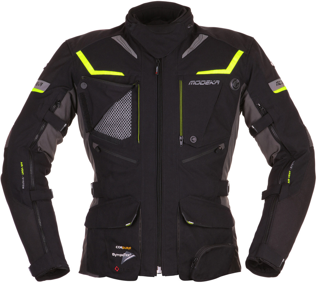 Modeka Panamericana Motorcycle Textile Jacket black/neon Long L Figure 1
