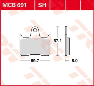 TRW Lucas Sinterbelag MCB691SH Figur 1