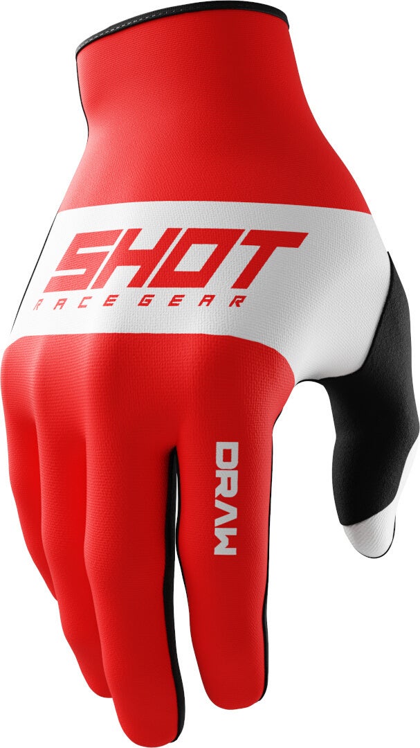 Shot Men's Red Draw Sky Motocross Gloves