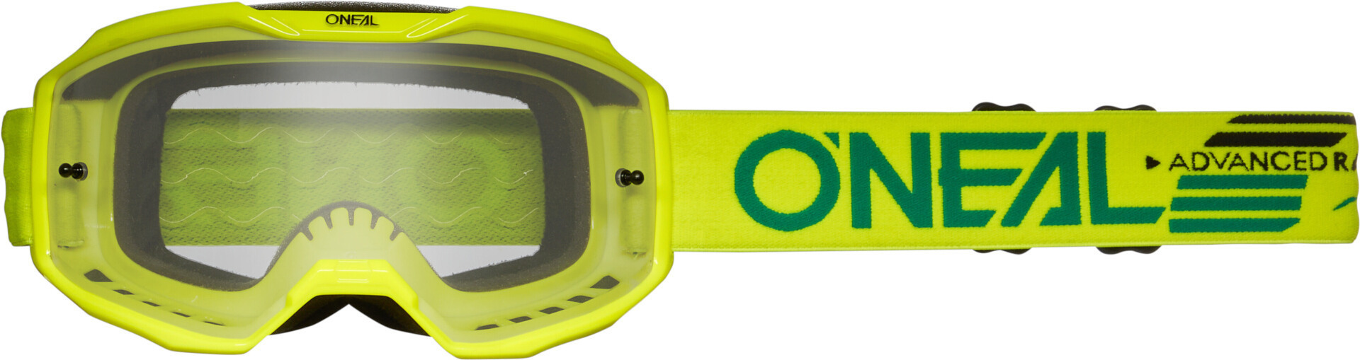 Oneal B-10 Solid Clear Ochelari de motocross Galben neon Figura 1