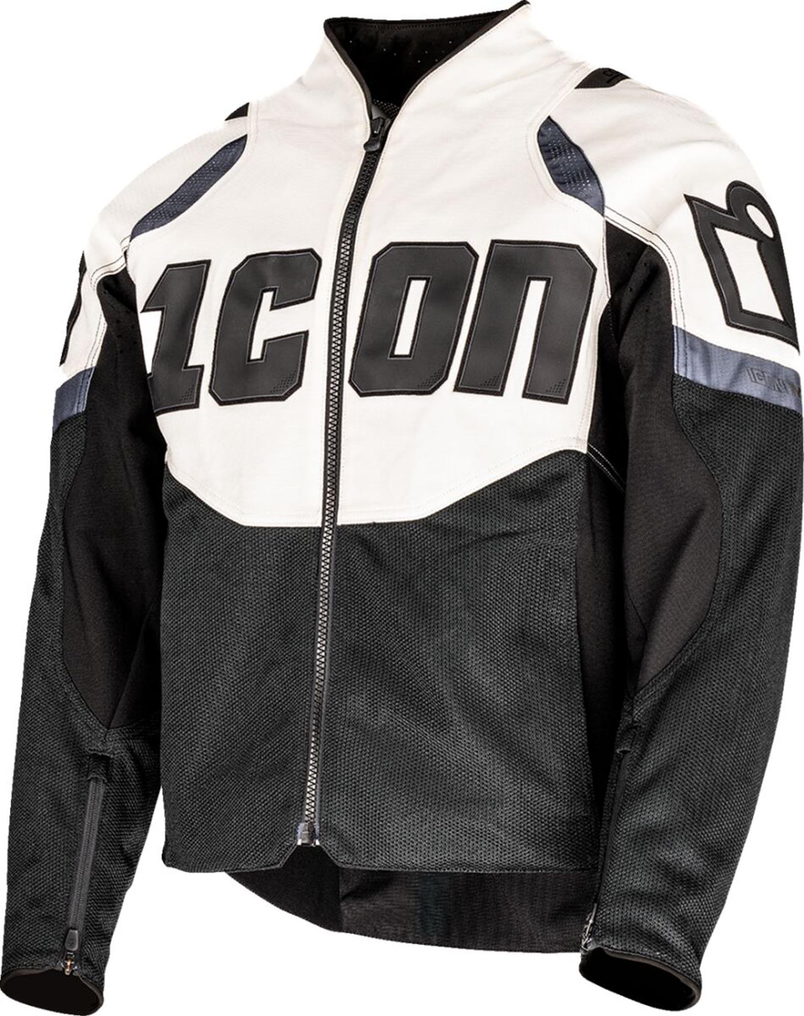 Icon Contra 3 Motorrad Textiljacke weiß/schwarz M Abbildung 1