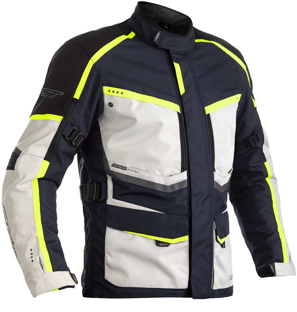 RST Maverick Motorcycle Textile Jacket white/black/blue XXL Figure 1