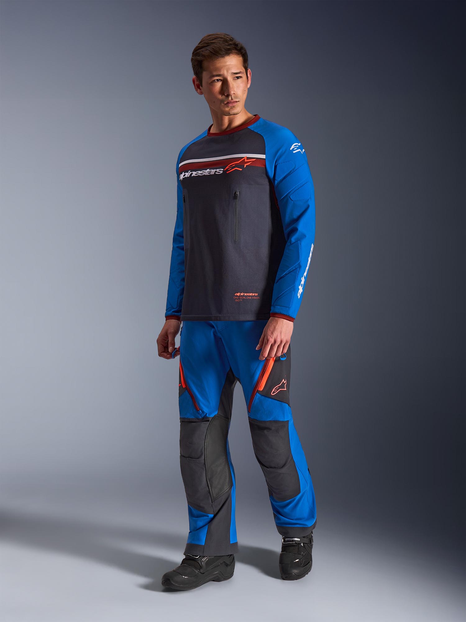 Alpinestars Maxdura Dual Motocross Jersey grau/blau L Abbildung 5