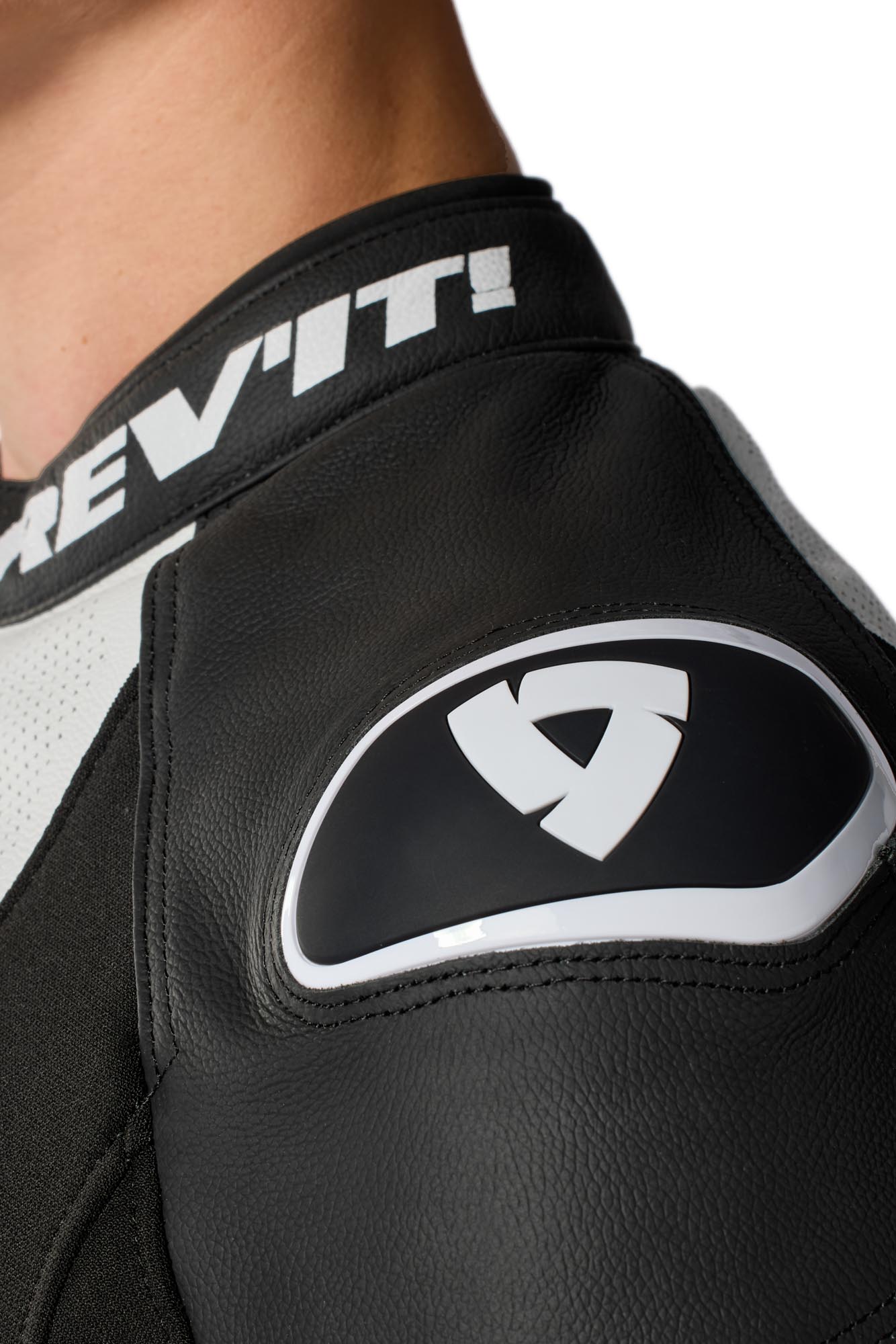 Revit Argon 3 Veste en cuir de moto perforée Noir/Blanc 48 Figure 7