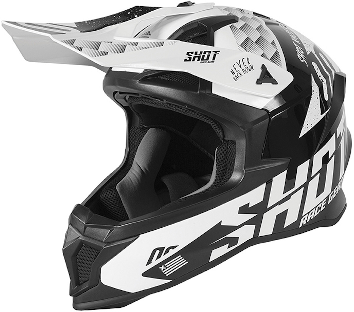 Shot Lite Rush Cască de motocross negru M (57/58) Figura 1