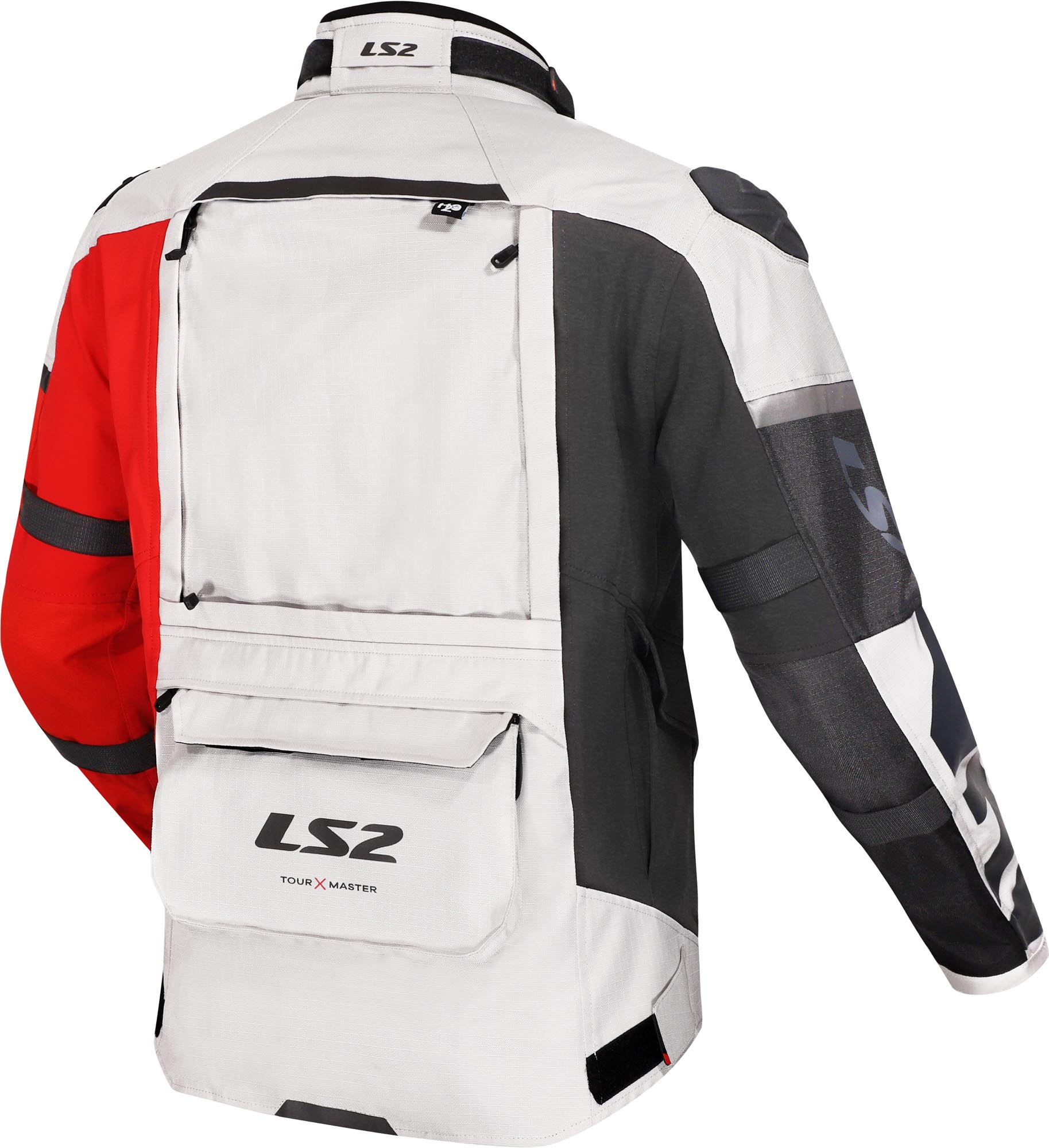 LS2 X-Master waterproof Motorcycle Textile Jacket black/grey/red 3XL Figure 2