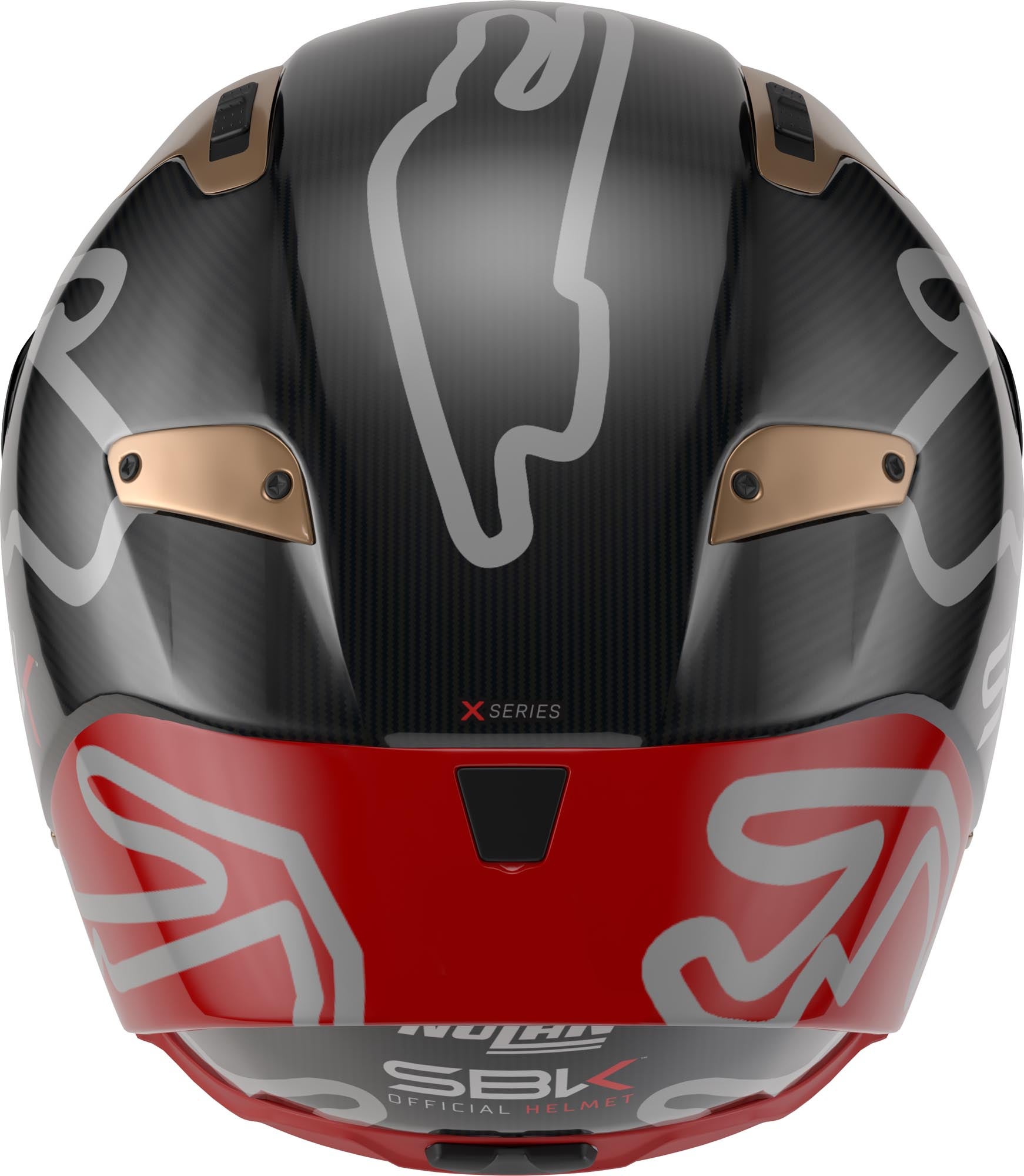 Nolan X-804 RS Ultra Carbon SBK Helm grau/rot XXS (54) Abbildung 3