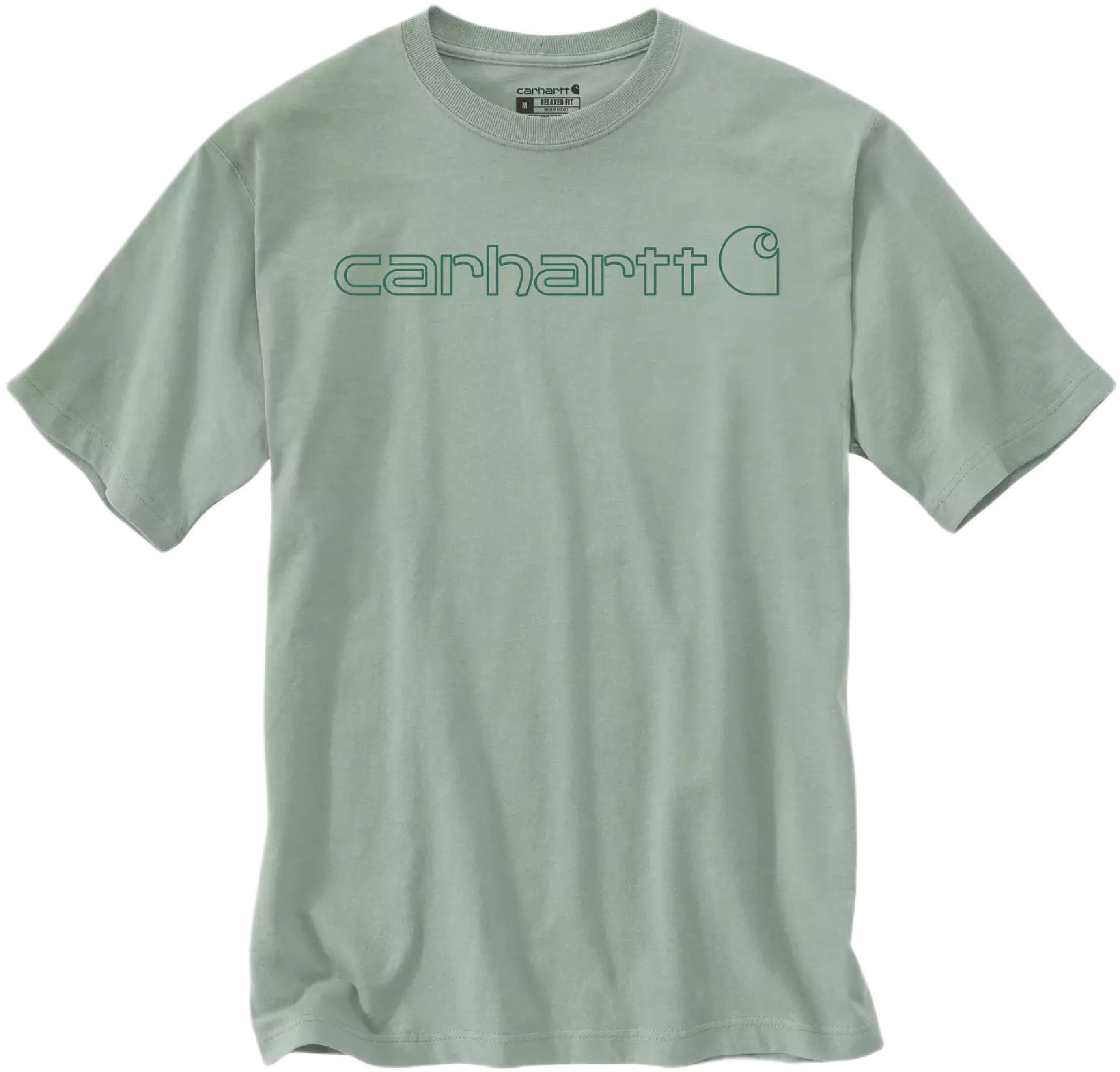 Carhartt EMEA Core Logo Workwear Short Sleeve Tricou verde/gri L Figura 1