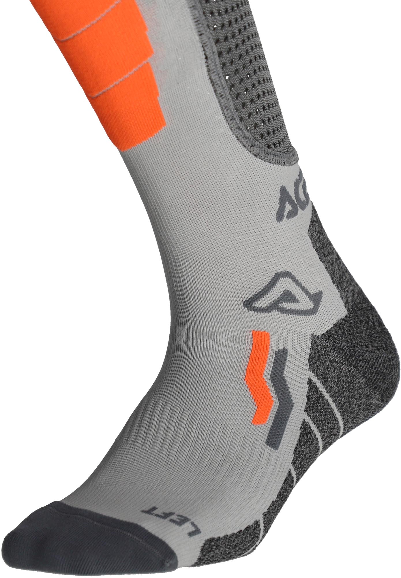 Acerbis X-Leg Vented Pro Șosete pentru genunchi de motocross gri/portocaliu S/M Figura 6