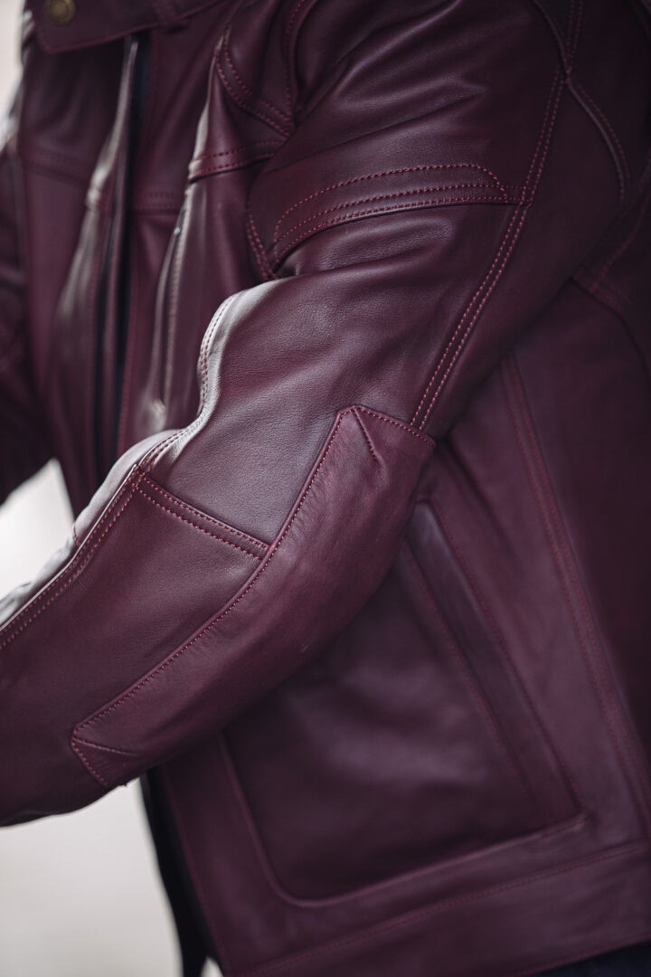 Merlin Gable Motorcycle Leather Jacket dark red 3XL Figure 7