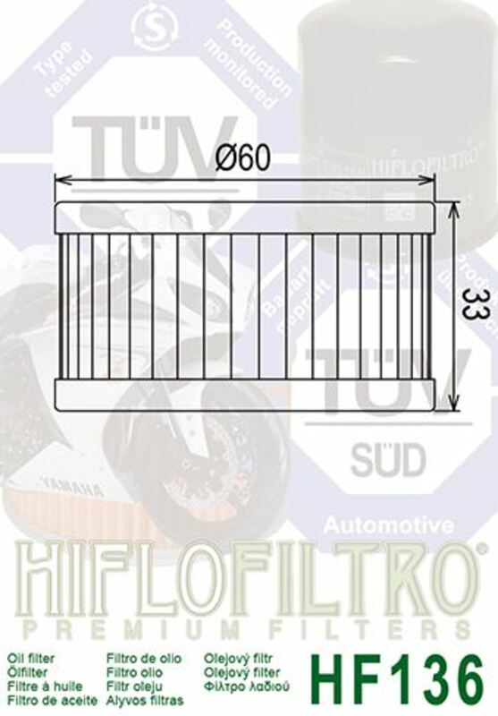 Hiflofiltro Oljefilter - HF136 Figur 4