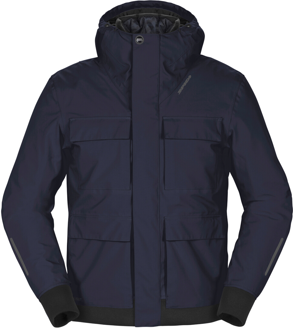 Spidi Riding Parka H2Out vattentät motorcykel textil jacka Mörkblå M Figur 1