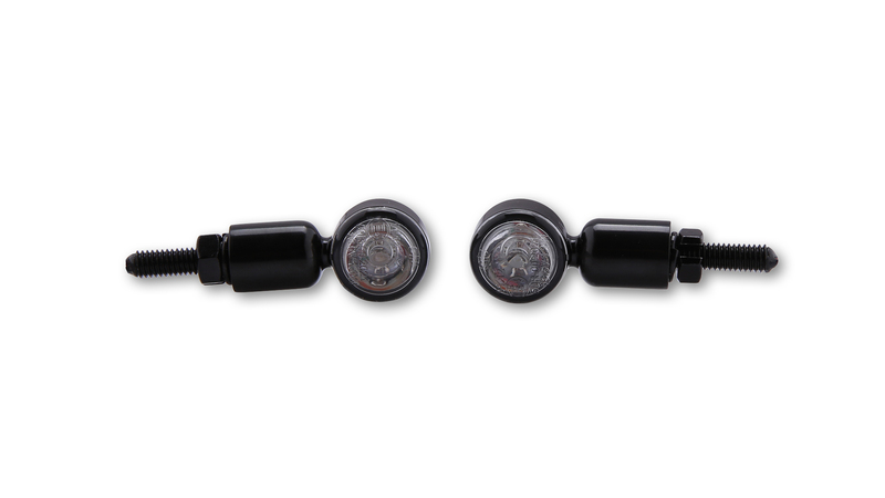HIGHSIDER Smart MC-1 LED-indikator Hus Svart / Objektiv Klar (Par), Fram & Bak Figur 1
