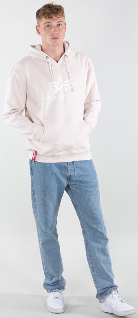 Alpha Industries Basic Hoodie weiß/beige L Abbildung 3