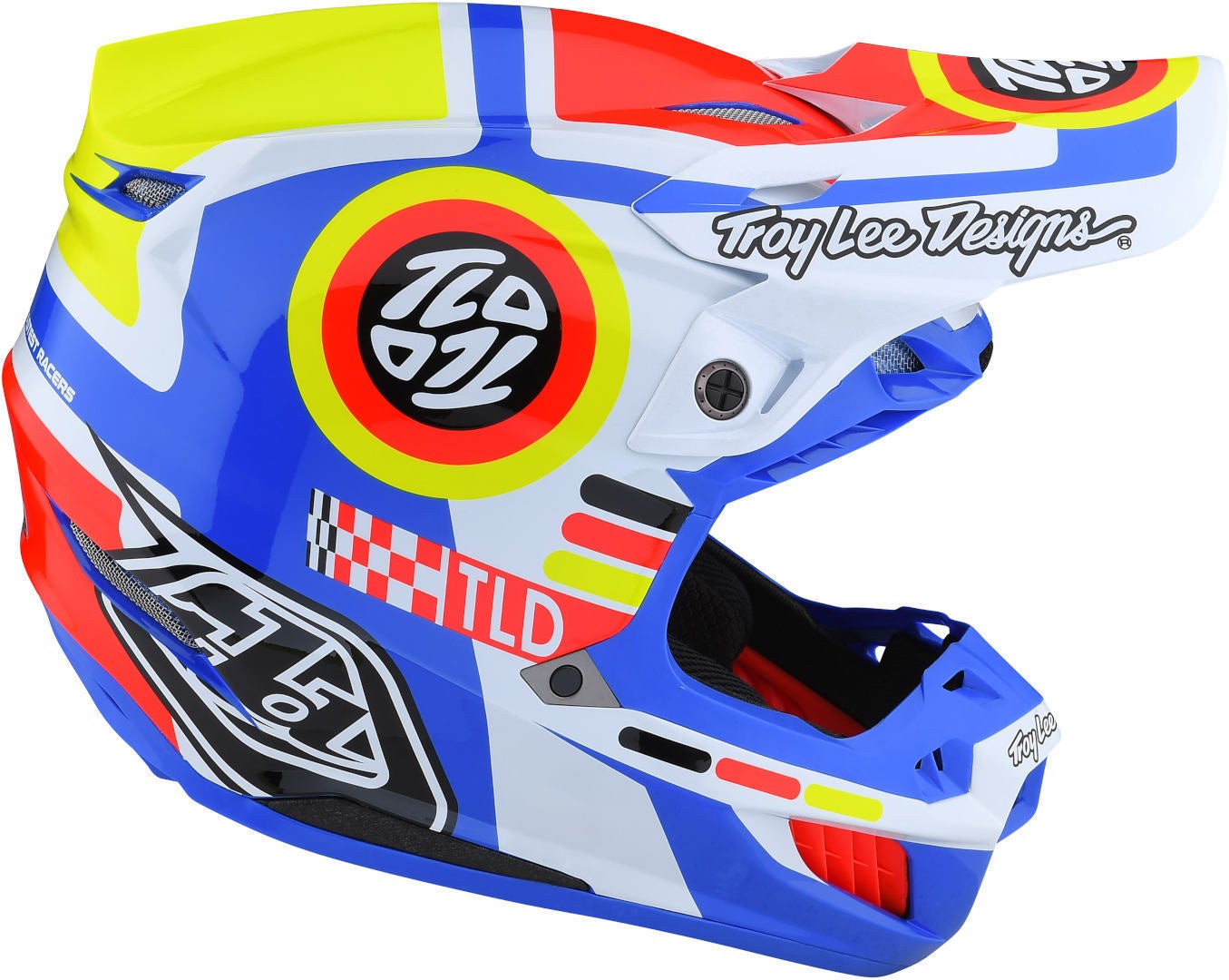 Troy Lee Designs SE5 Drop In MIPS Capacete de Motocross branco/azul/vermelho L (58/59) Figura 5