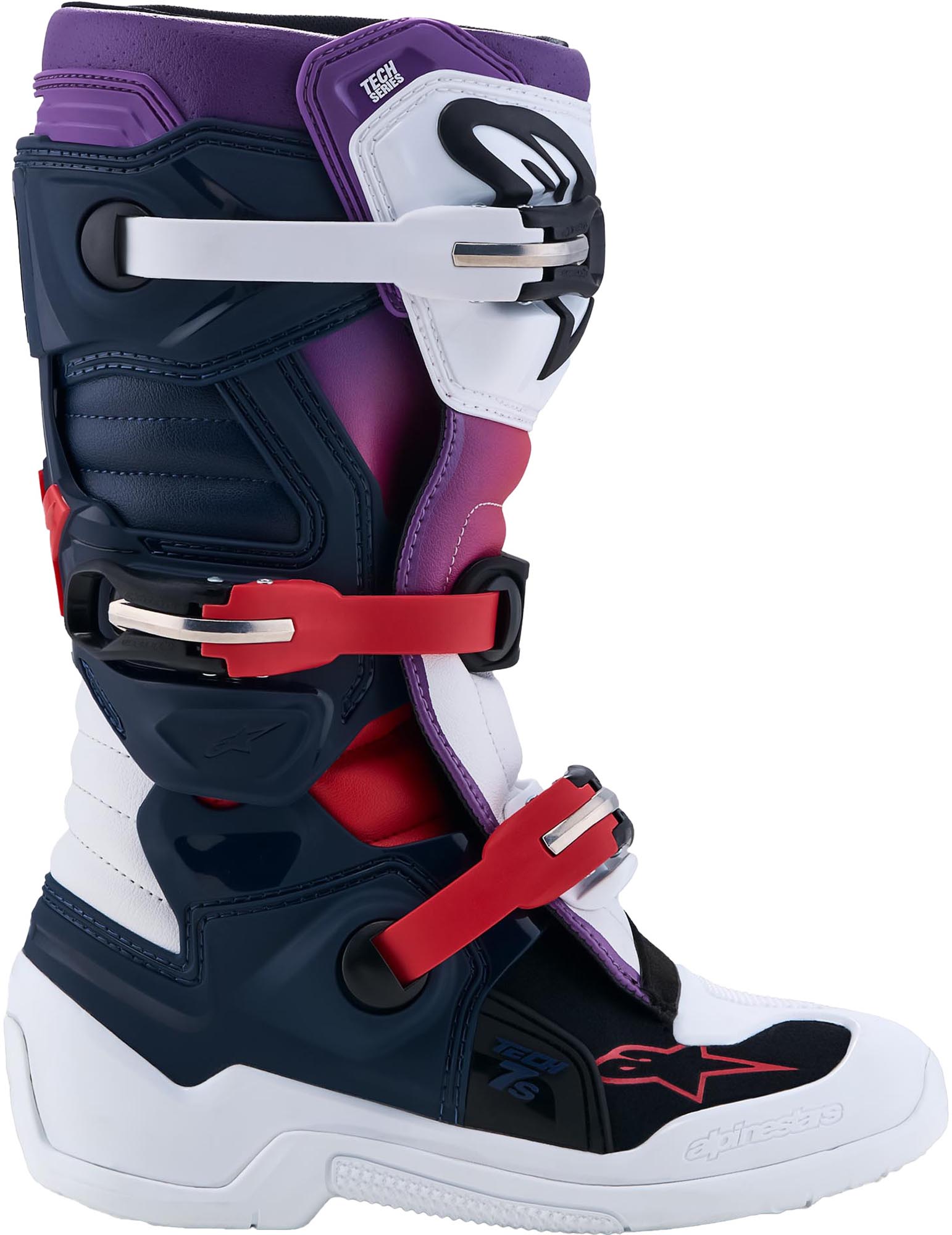 Alpinestars Tech 7S Motocrossstøvler til unge blå/hvid/sort/rød 3 Figur 5