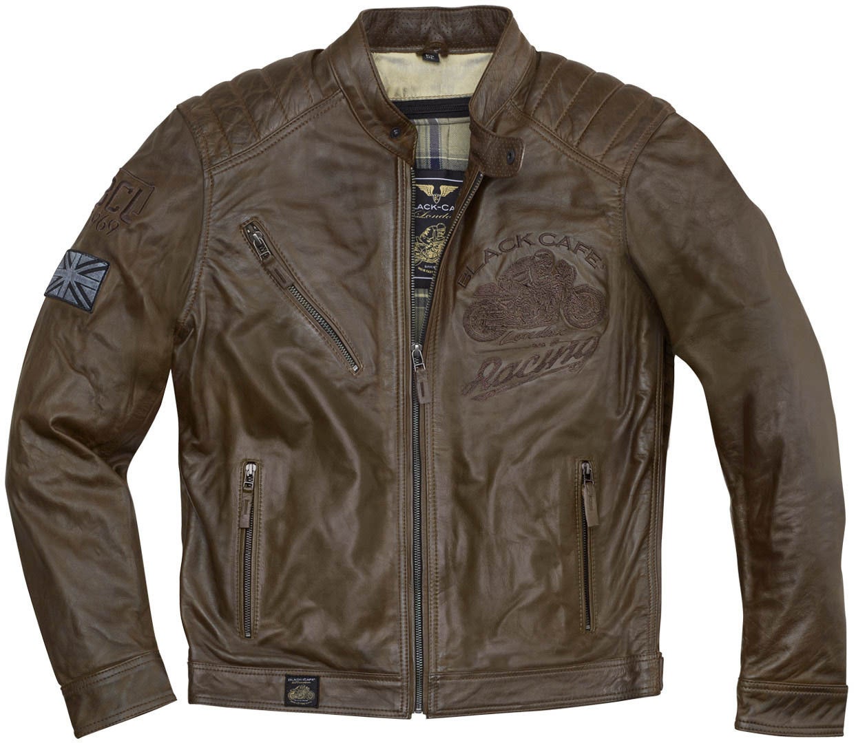 Black Cafe London Houston Motorrad Lederjacke 60 Abbildung 1