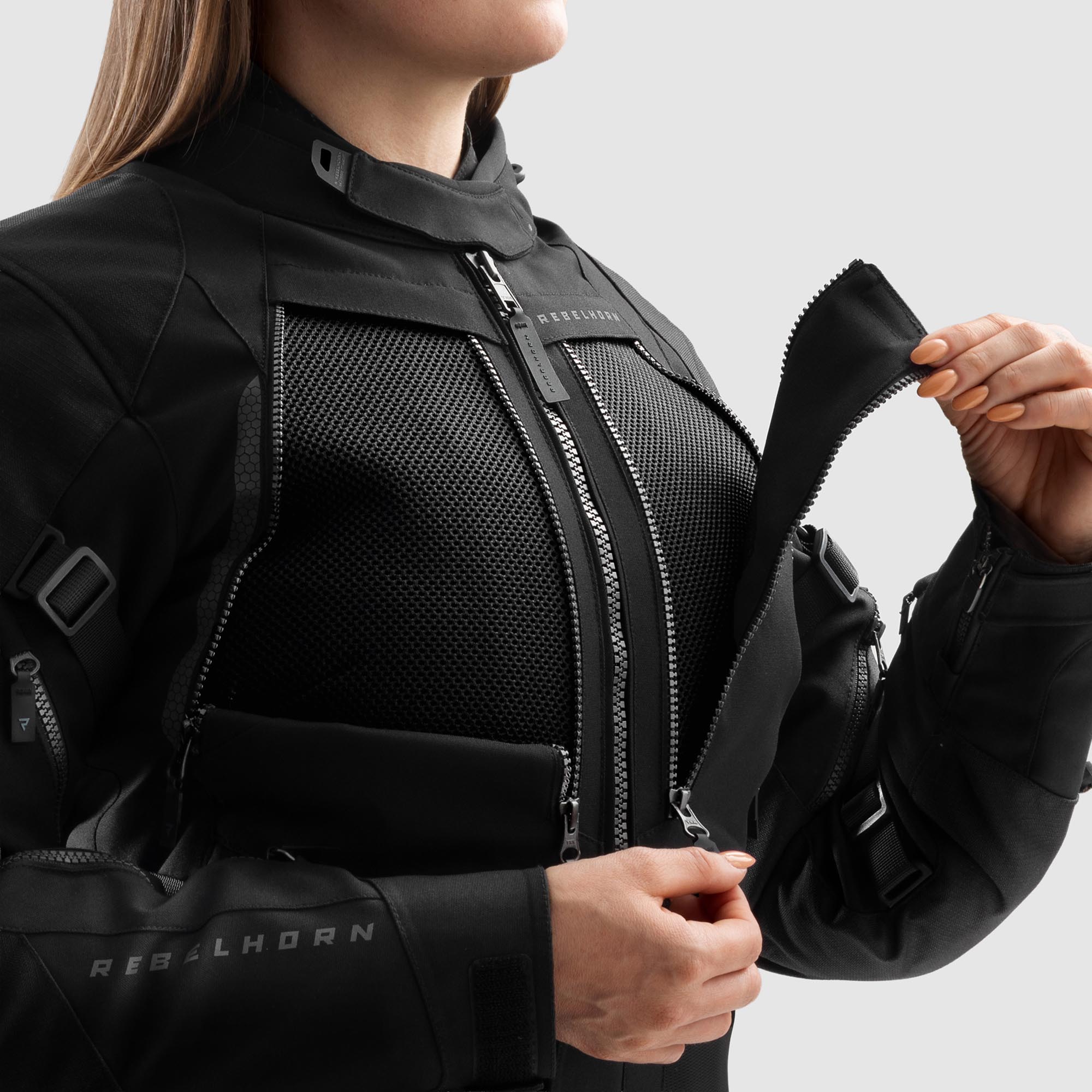 Rebelhorn Hardy 3.0 waterproof Ladies Motorcycle Textile Jacket black S Figure 4