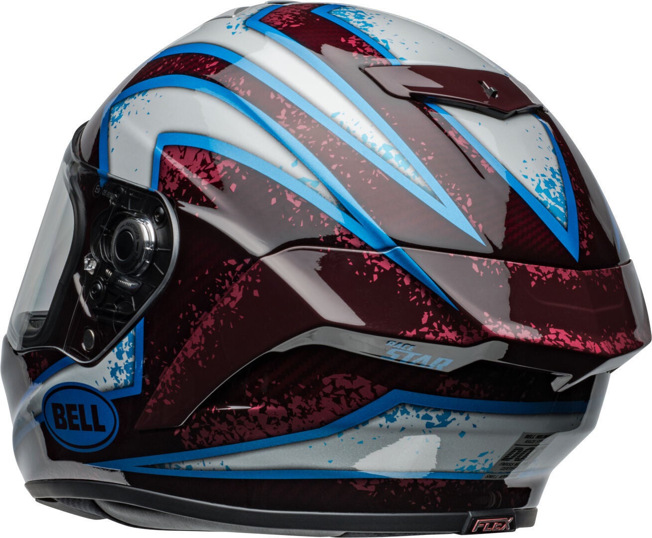 Bell Race Star DLX Flex Xenon Helm rot/hellblau/silber L (59/60) Abbildung 5