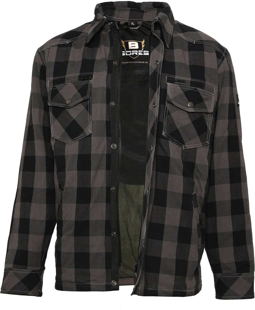 Bores Lumberjack Premium Cămașă de motocicletă gri/negru 6XL Figura 4