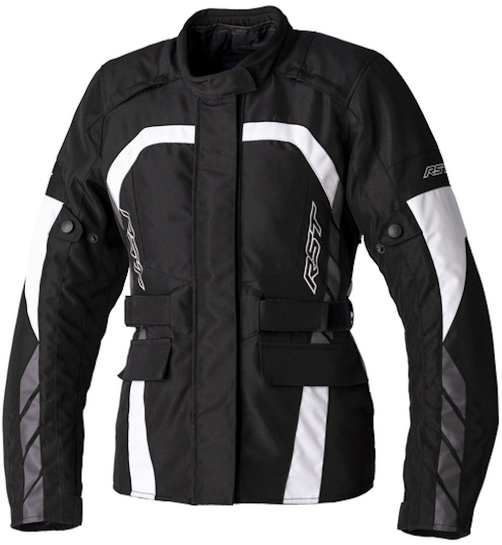 RST Alpha 5 waterproof Ladies Motorcycle Textile Jacket black/white XXL Figure 1