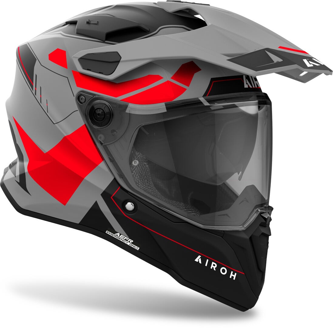 Airoh Commander 2 Reveal Motocross hjelm sort mat/grå/rød L (59/60) Figur 2