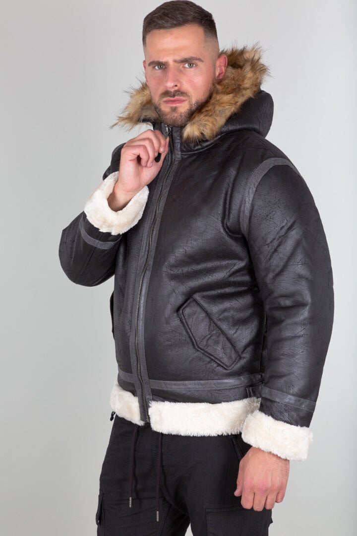 Alpha Industries B3 FL Hooded Giacca nero 3XL Figura 3