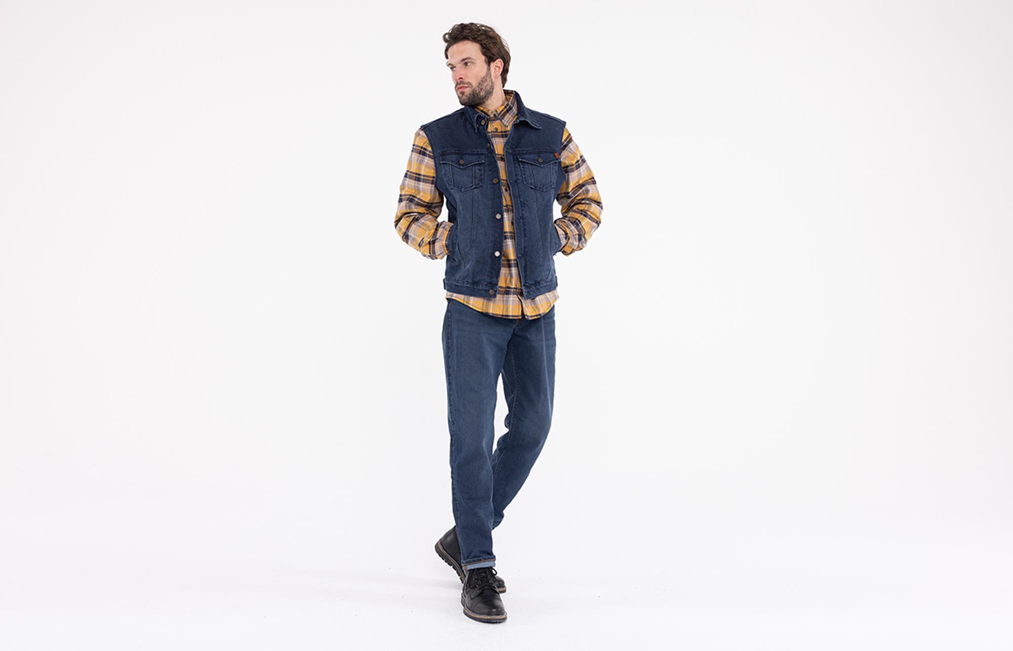 John Doe Trucker Denim Chaleco de motocicleta S Figura 9