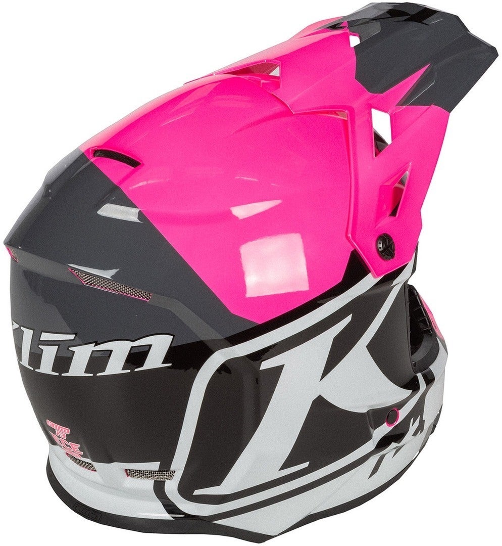 Klim F3 Disarray Motocross Helmet pink/grey XL (60/61) Figure 7