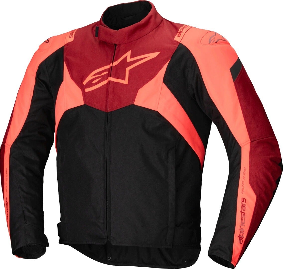 Alpinestars Men's Black/Red/Fluo Dark Red T-Jaws V4 Waterproof Motorcycle Textile Jacket