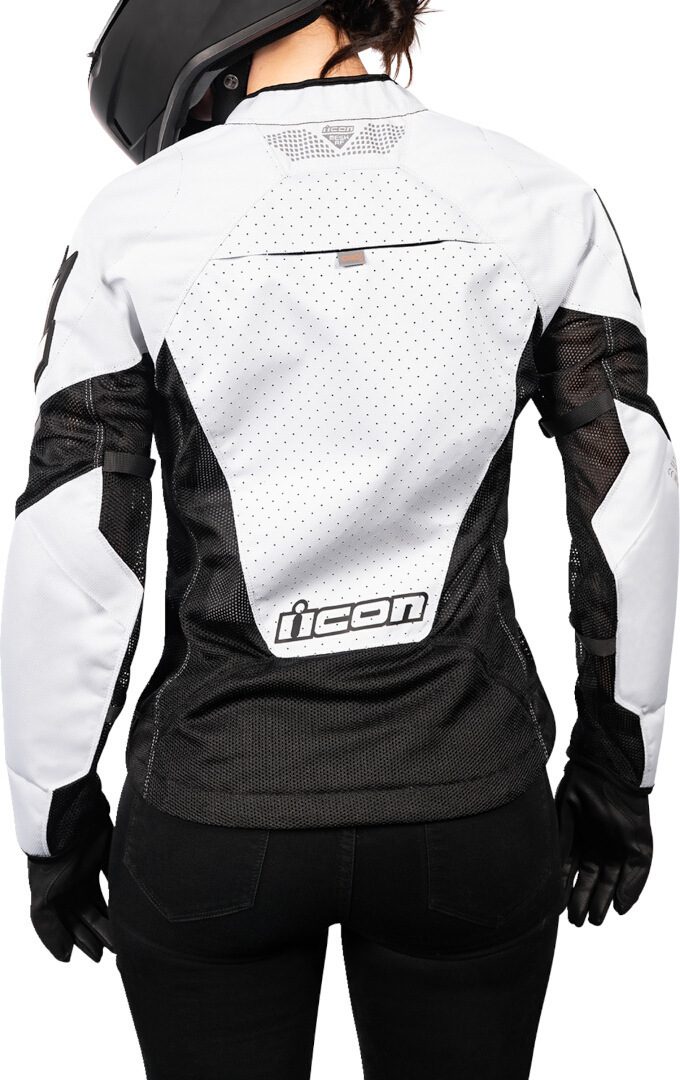 Icon Mesh AF 2023 Ladies Motorcycle Textile Jacket black/white S Figure 4