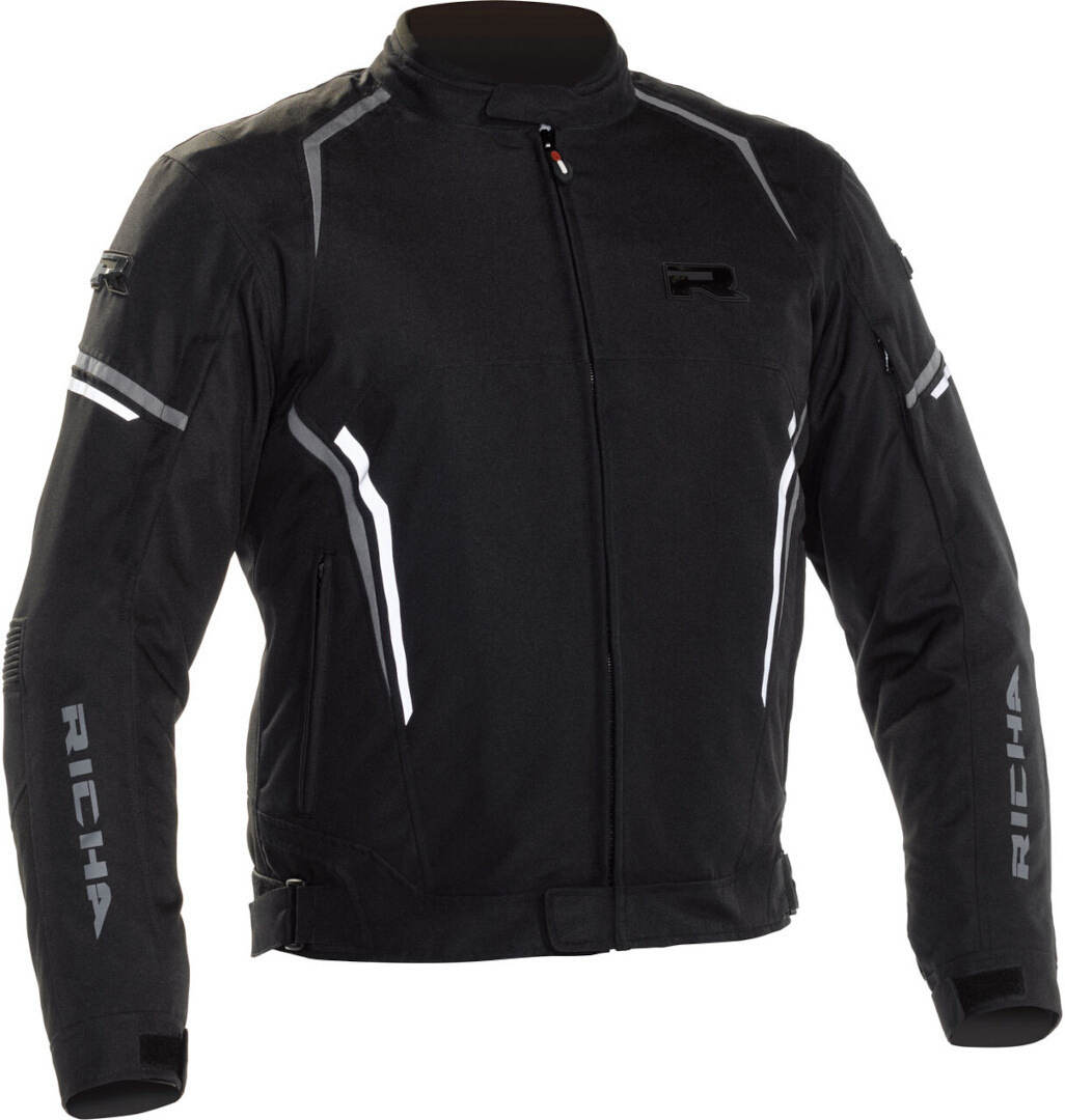Richa Gotham 2 waterproof Motorcycle Textile Jacket black/white L Figure 1