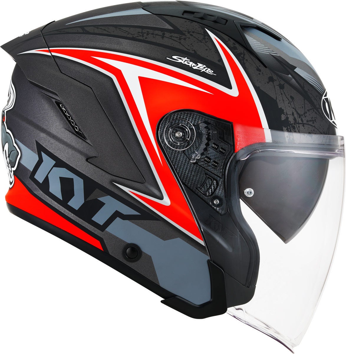 KYT NF-J Attitude Capacete a jato preto/vermelho S (55/56) Figura 6