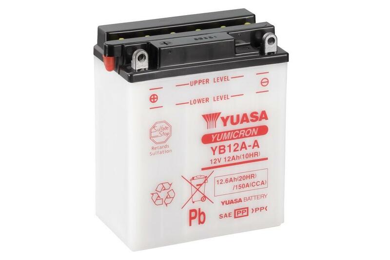 YUASA YUASA konventionellt YUASA-batteri utan syrapaket - YB12A-A Batteri utan syrapaket Figur 2