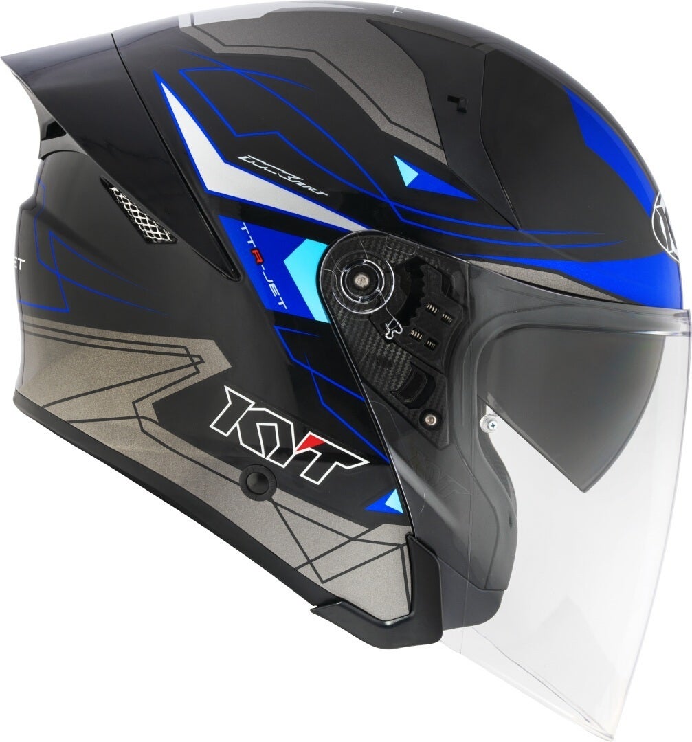 KYT TTR-Jet Led Casco Jet nero/blu S (55/56) Figura 5