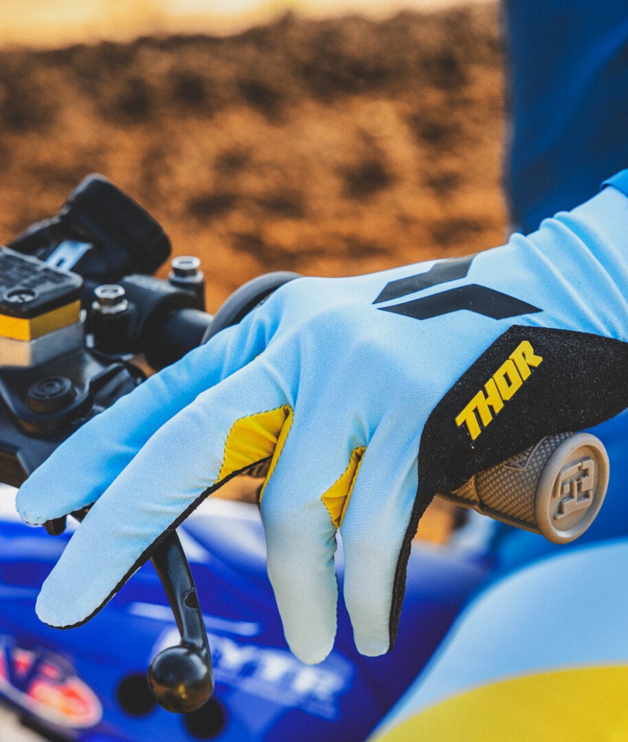 Thor Sportmode Iconic Motocross handsker lyseblå/sort XL Figur 4