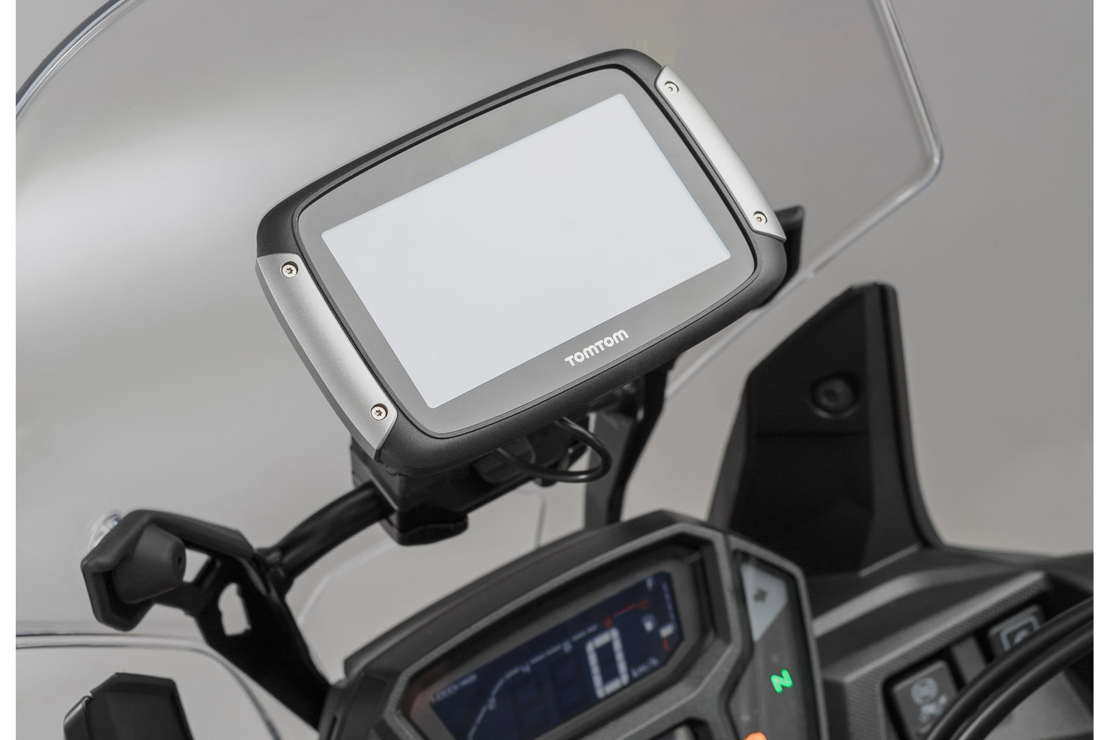 SW-Motech GPS-fäste för tvärstång Ø 10/12 mm - Svart. Figur 1