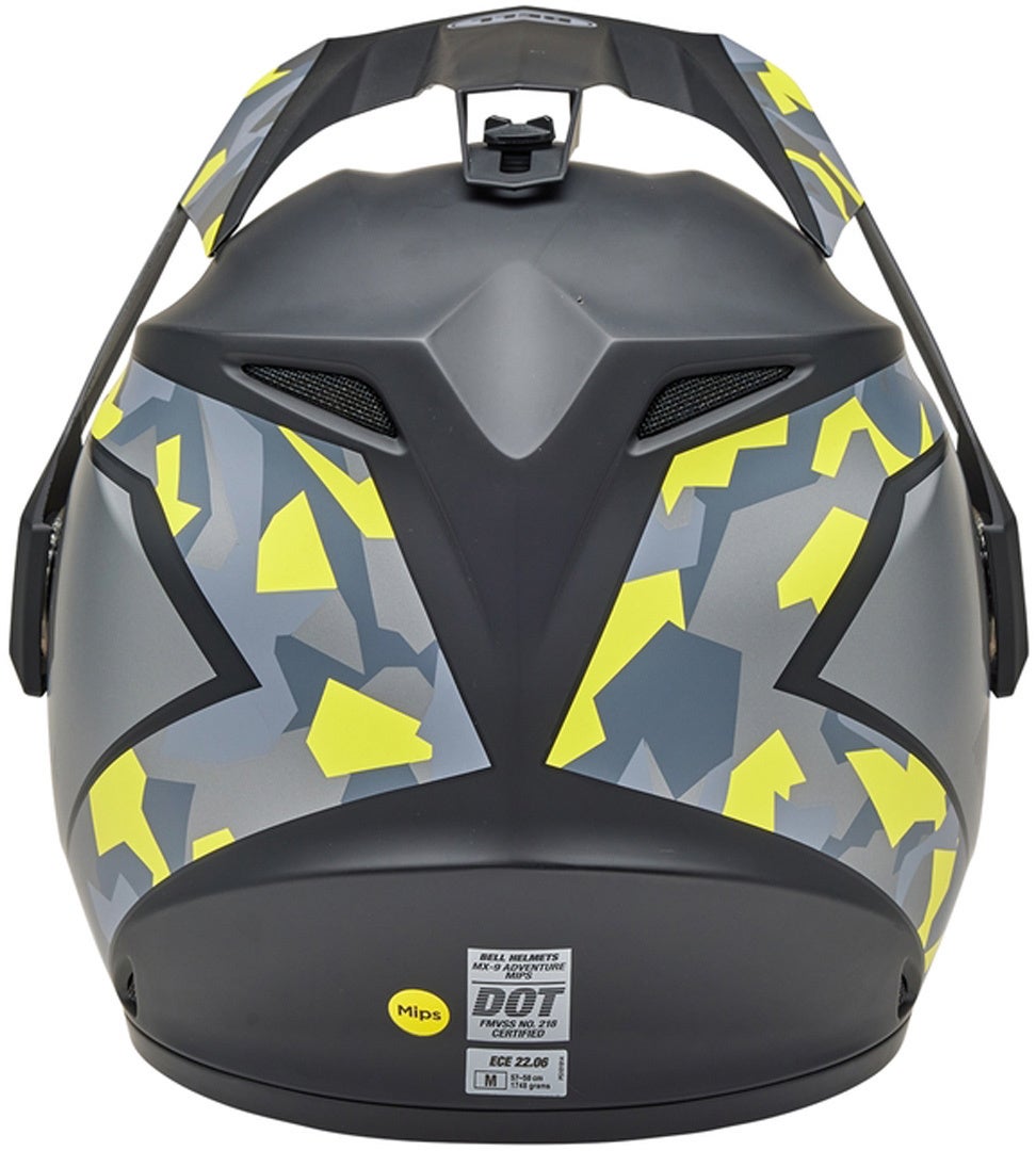 Bell MX-9 Adventure MIPS Enduro Helm grau/gelb XXL (62/63) Abbildung 5