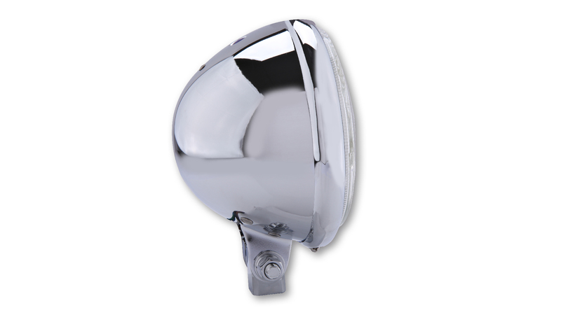 HIGHSIDER Smart 5 3/4 tums strålkastare Bates Style Chrome E-godkänd (1st) Figur 3