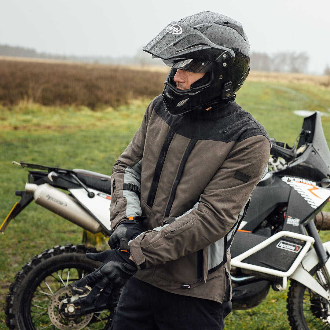 Merlin Borderlands D3O Motorcycle Textile Jacket grey XXL Figure 6