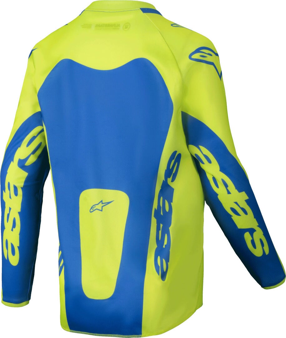 Alpinestars Racer Veil Motocross trøje til børn gul/blå XL Figur 2