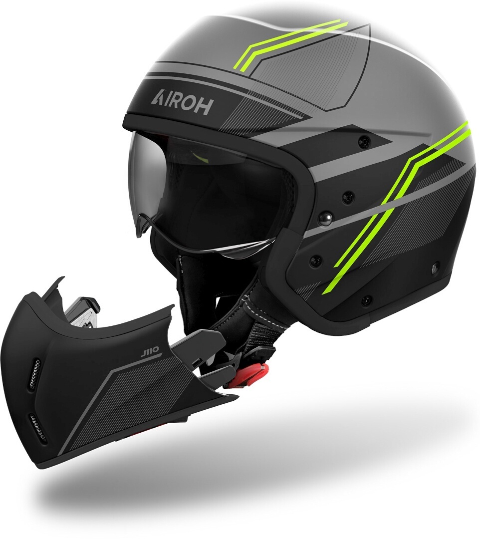 Airoh J 110 Slim Cască Negru mat/gri/galben L (59/60) Figura 3