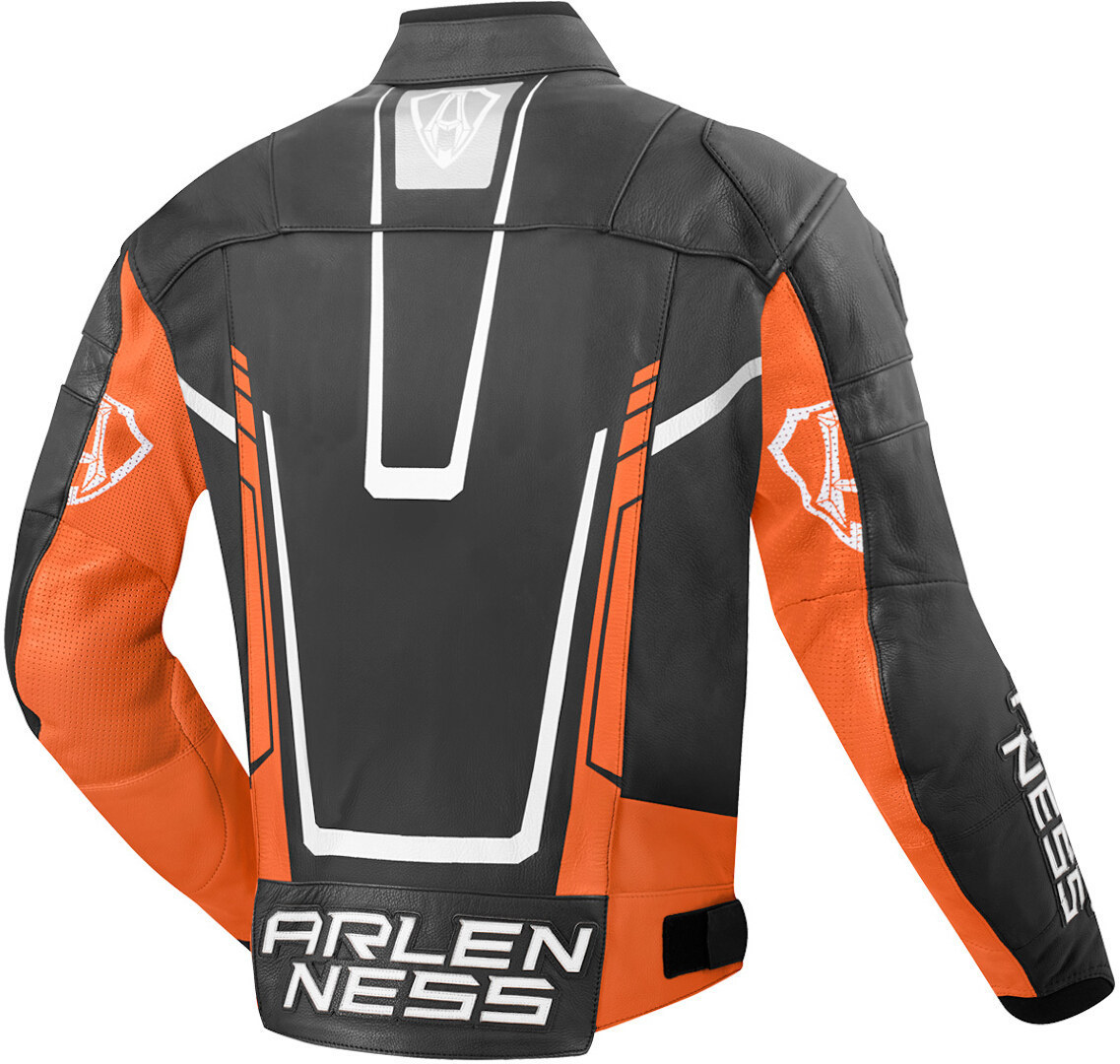 Arlen Ness Track Motorcycle Leather Jacket black/orange 60 Figure 2