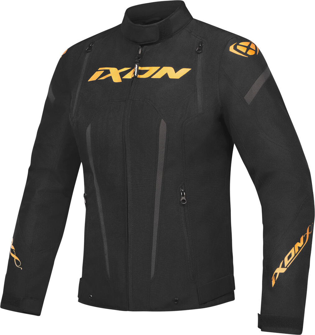 Ixon Striker Giacca tessile da moto da donna impermeabile nero/oro M Figura 1