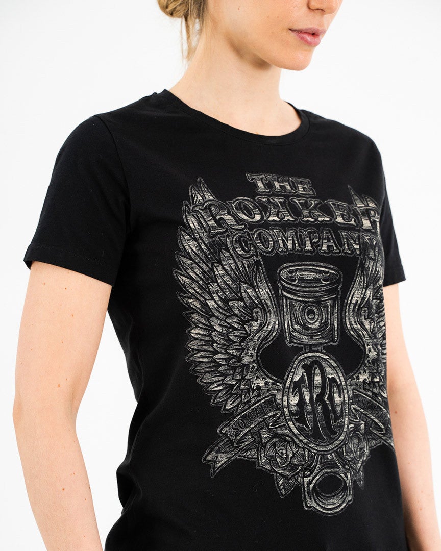 Rokker Wings Classic T-shirt damski schwarz L Rysunek 4