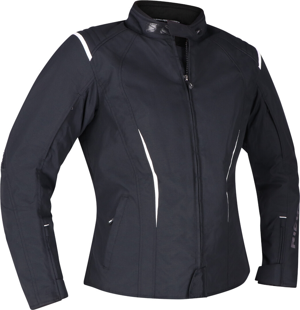 Richa Chloe 2 imperméable à l’eau dames moto textile veste Noir/Blanc M Figure 1