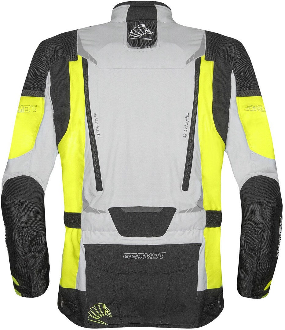 Germot Allround waterproof Motorcycle Textile Jacket black/grey/fluo-yellow M Figure 3