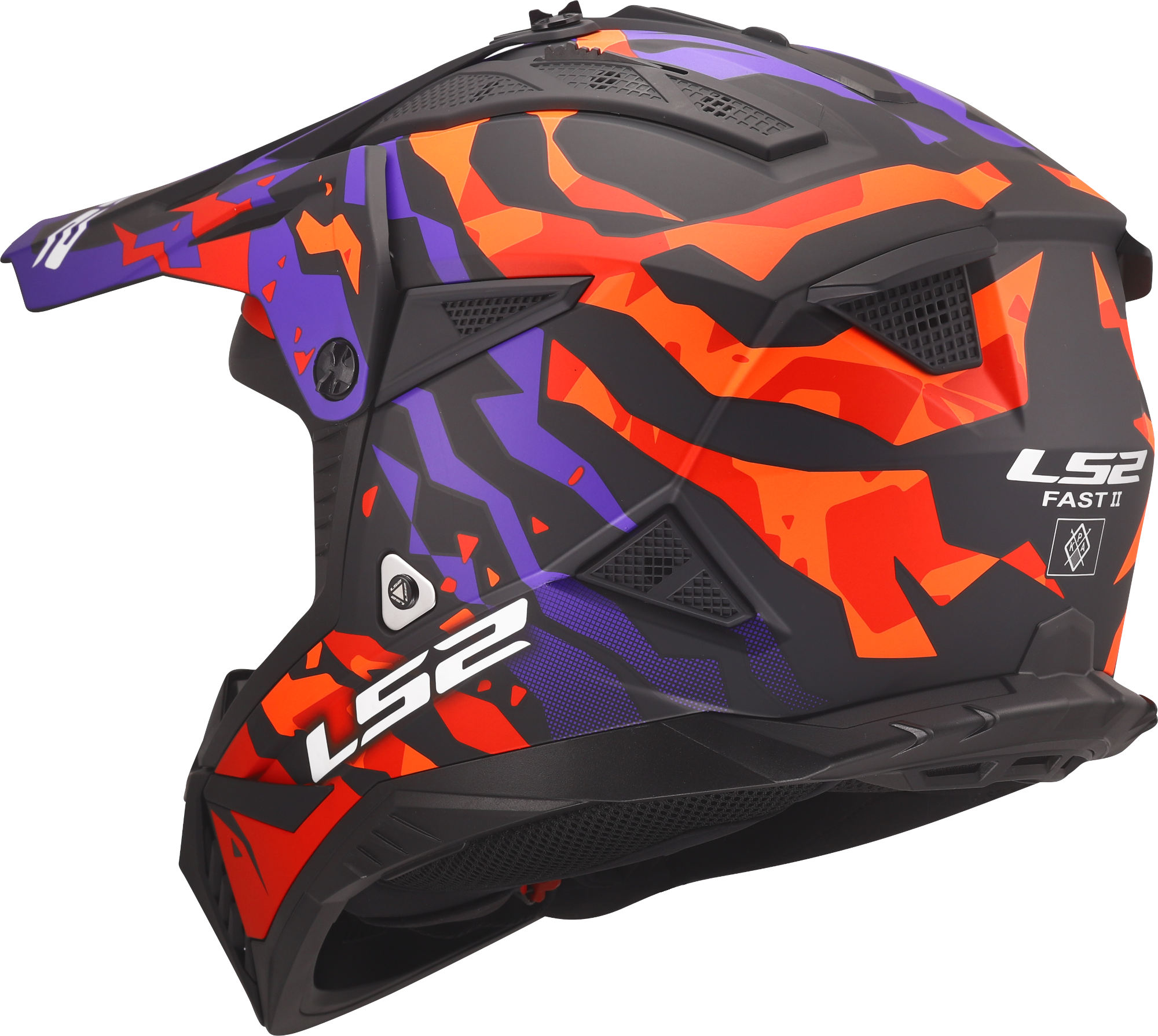 LS2 MX708 Fast II Grotesk Casco da motocross viola S (55/56) Figura 3