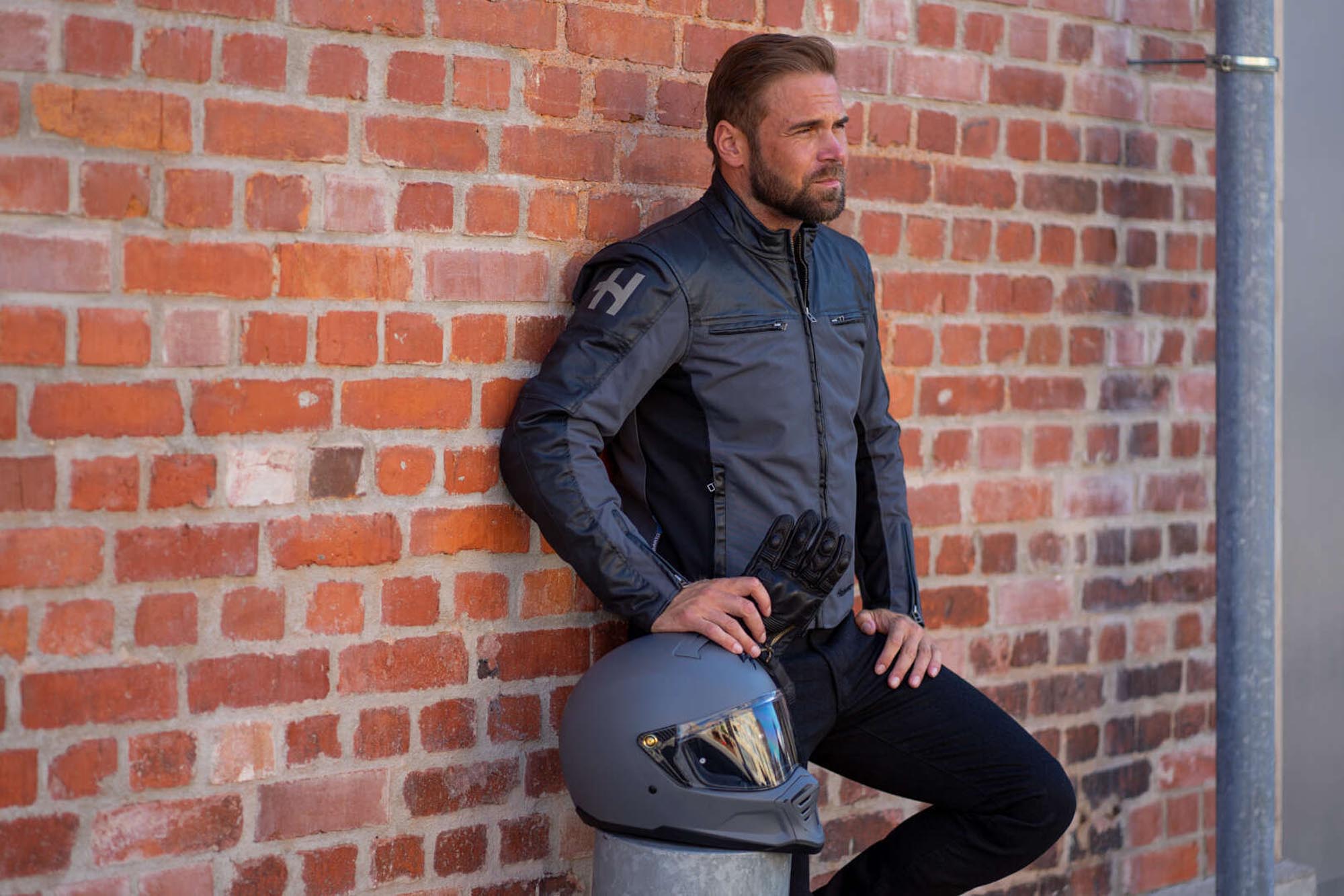Halvarssons Holmen waterproof Motorcycle Textile Jacket grey/black 48 Figure 6