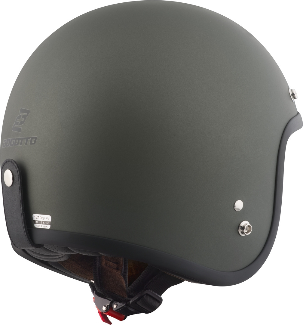 Bogotto H541 Solid Jet Helm Green Matt S Figuur 2